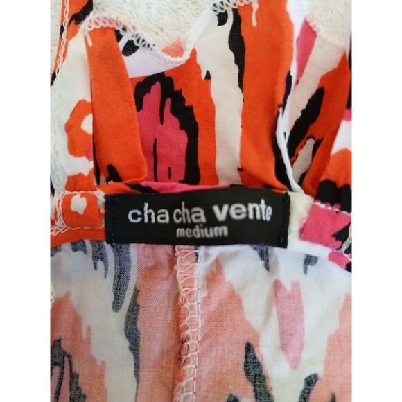 Cha Cha Vente Women's Multicolor Spaghetti Strap Summer Rayon Top Size Medium - Picture 11 of 12